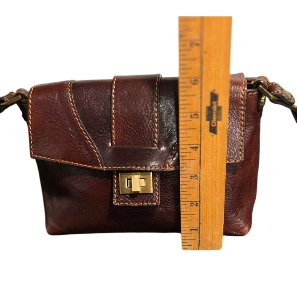 RARE! Floto Sapri Cross Body Bag Made in Italy Leather, Vecchio Brown sold out r - Picture 7 of 16
